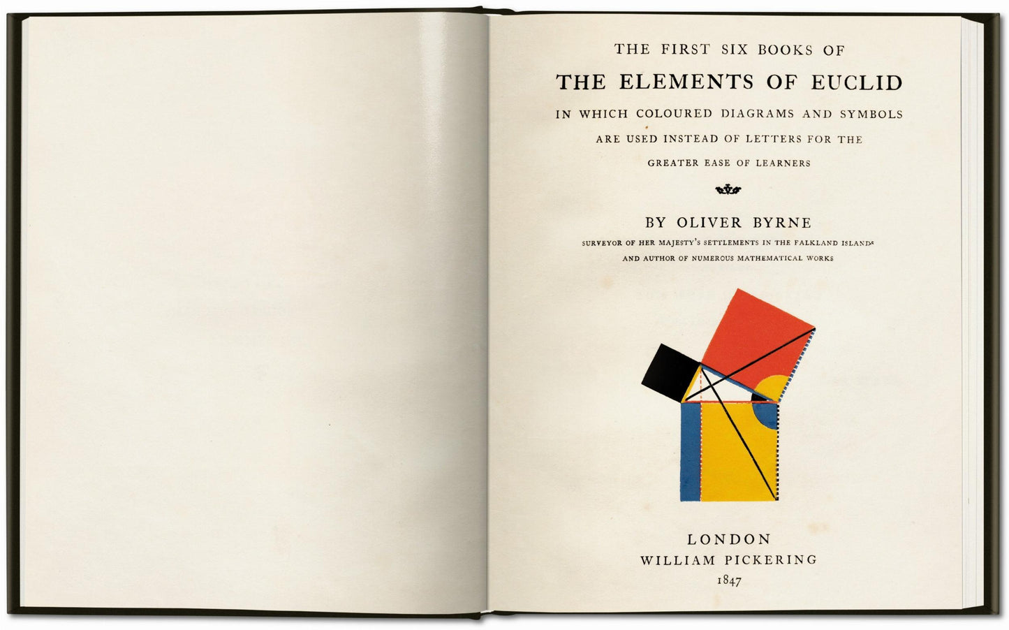 OLIVER BYRNE. THE FIRST SIX BOOKS OF THE ELEMENTS OF EUCLID