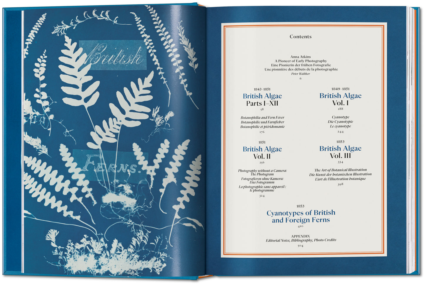 ANNA ATKINS. CYANOTYPES. 45TH ED.