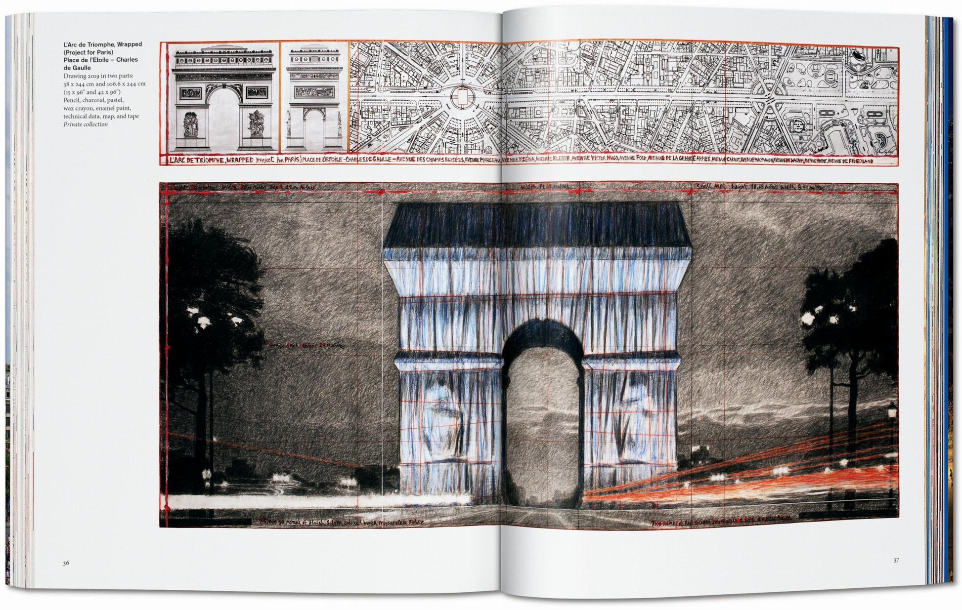 Christo y Jeanne-Claude. El Arco de Triunfo, Envuelto