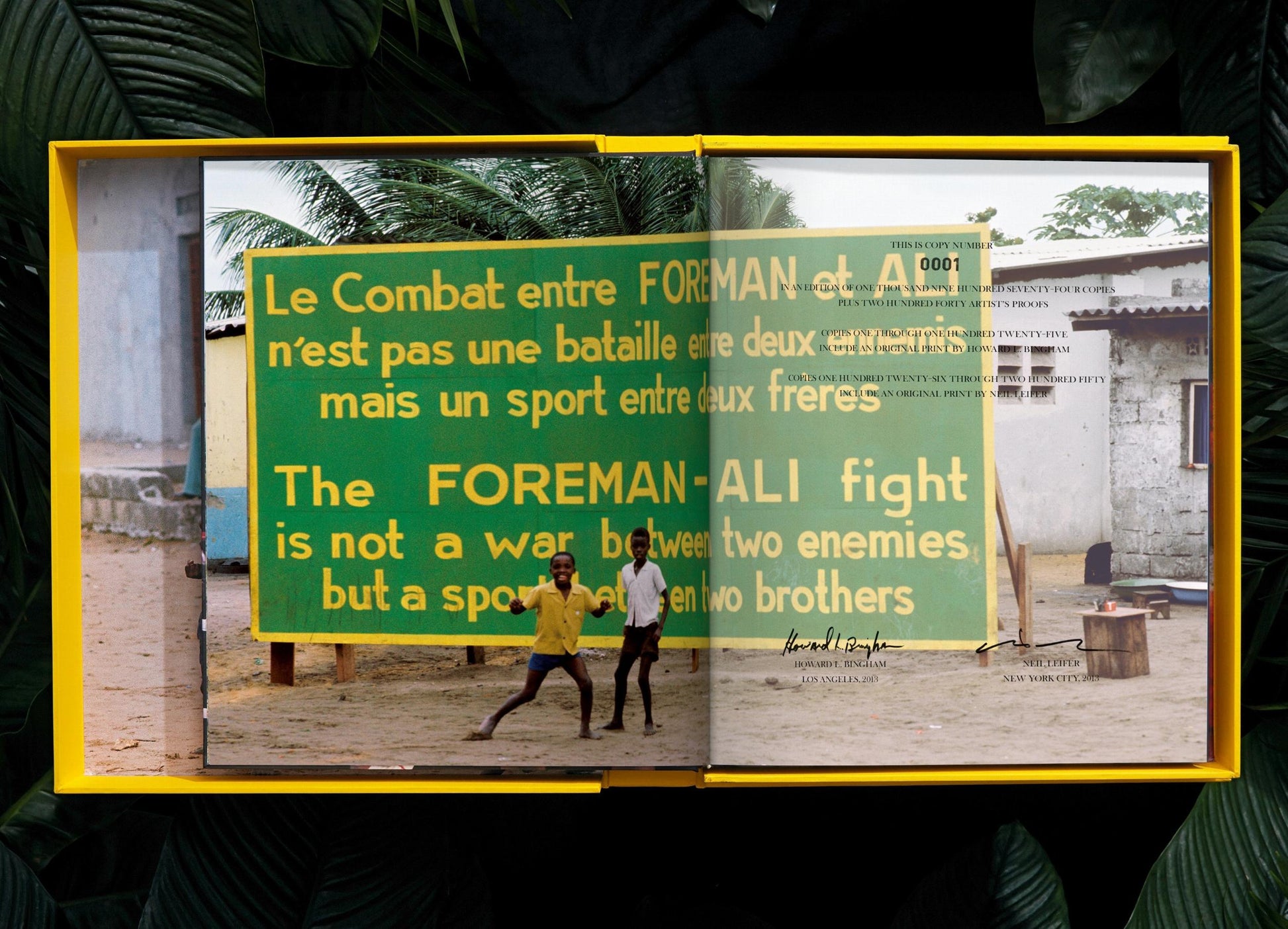 Norman Mailer. N.Leifer. H.Bingham. The Fight, Edición de Arte n.º 1–125, Neil Leifer "Ali vs. Foreman – Ali mirando fijamente a Foreman"