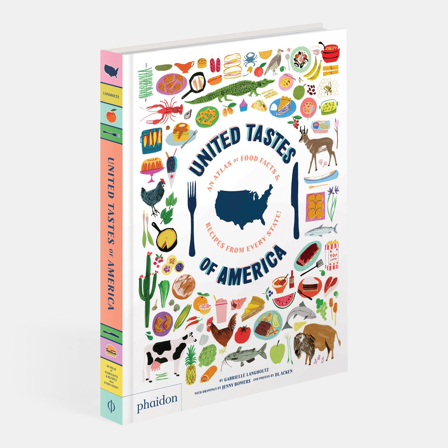 Los sabores de Estados Unidos: un atlas de datos curiosos sobre la comida y recetas de cada estado.