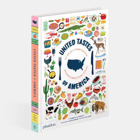 Los sabores de Estados Unidos: un atlas de datos curiosos sobre la comida y recetas de cada estado.