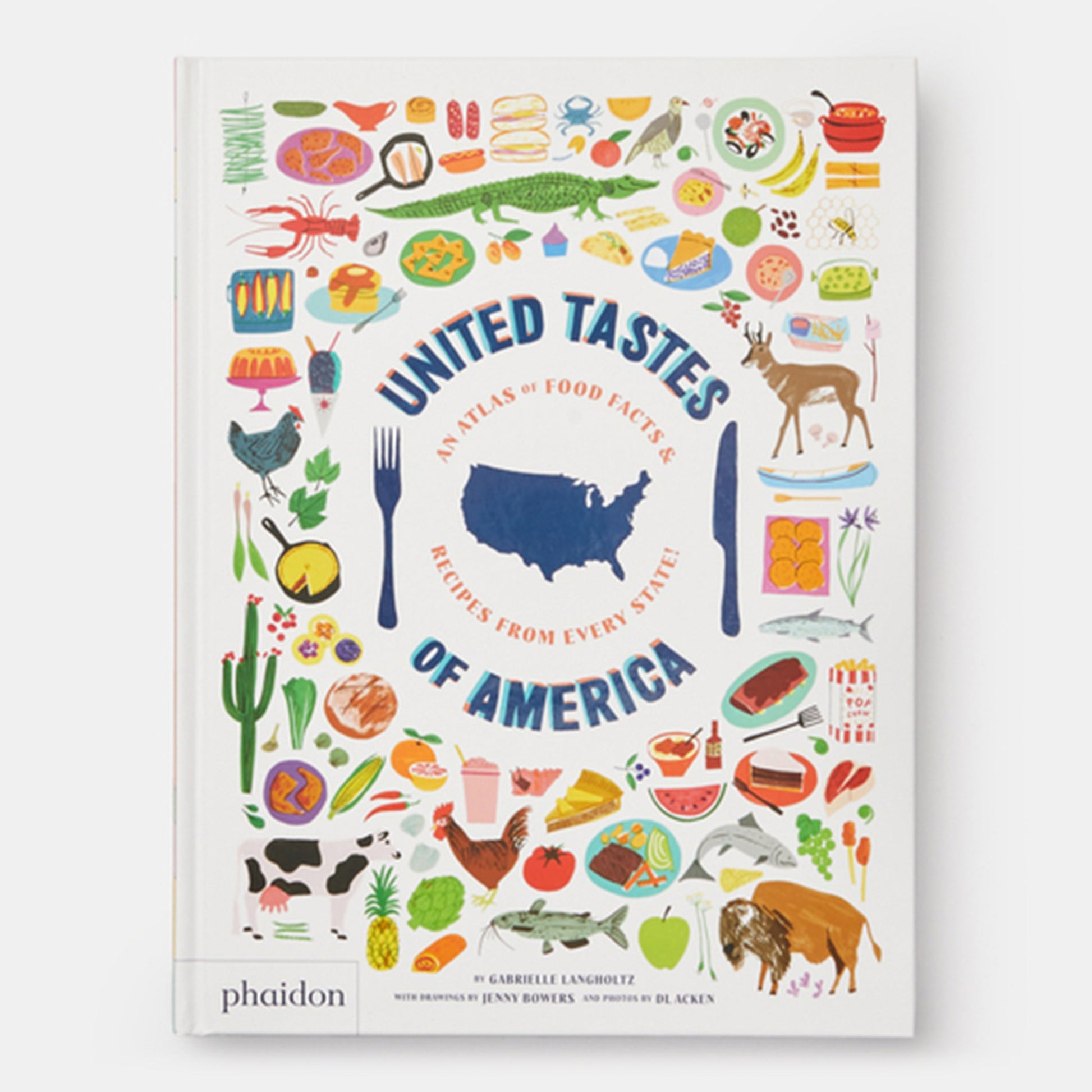 Los sabores de Estados Unidos: un atlas de datos curiosos sobre la comida y recetas de cada estado.