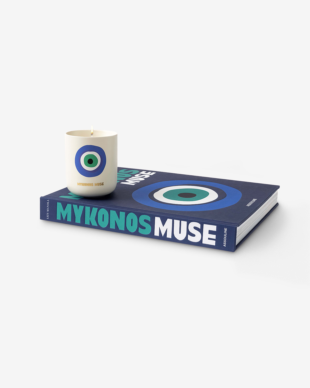 MYKONOS MUSE - SET DE REGALO DE VELA Y LIBRO