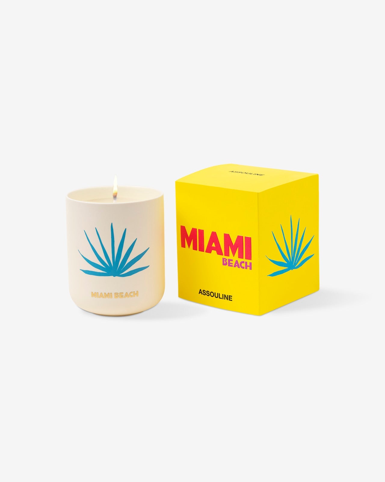 MIAMI BEACH - SET DE REGALO DE VELA Y LIBRO