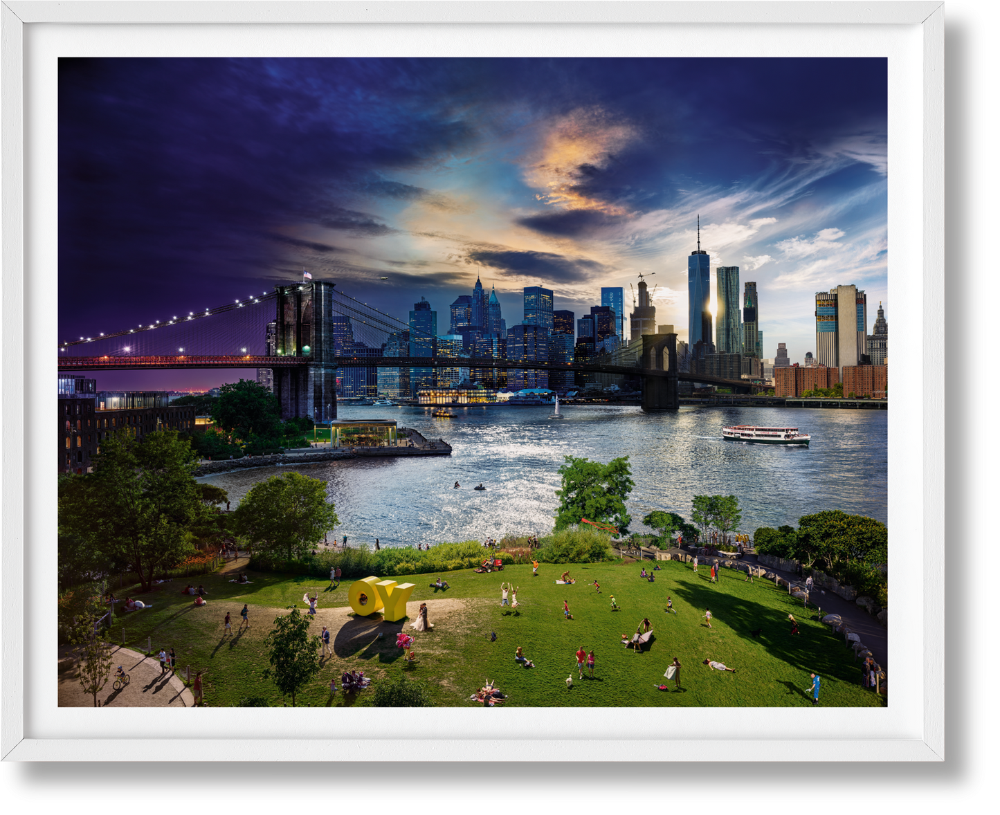 Stephen Wilkes. Day to Night. Edición de arte n.º 1–100 «Puente de Brooklyn, Ciudad de Nueva York, 2016»