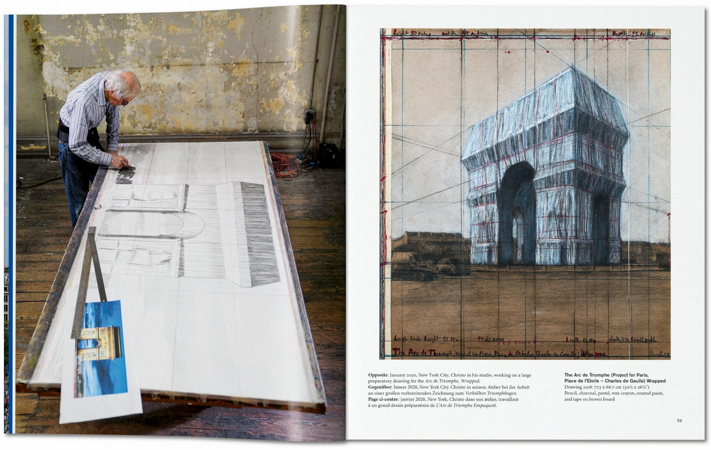 Christo y Jeanne-Claude. El Arco de Triunfo, Envuelto