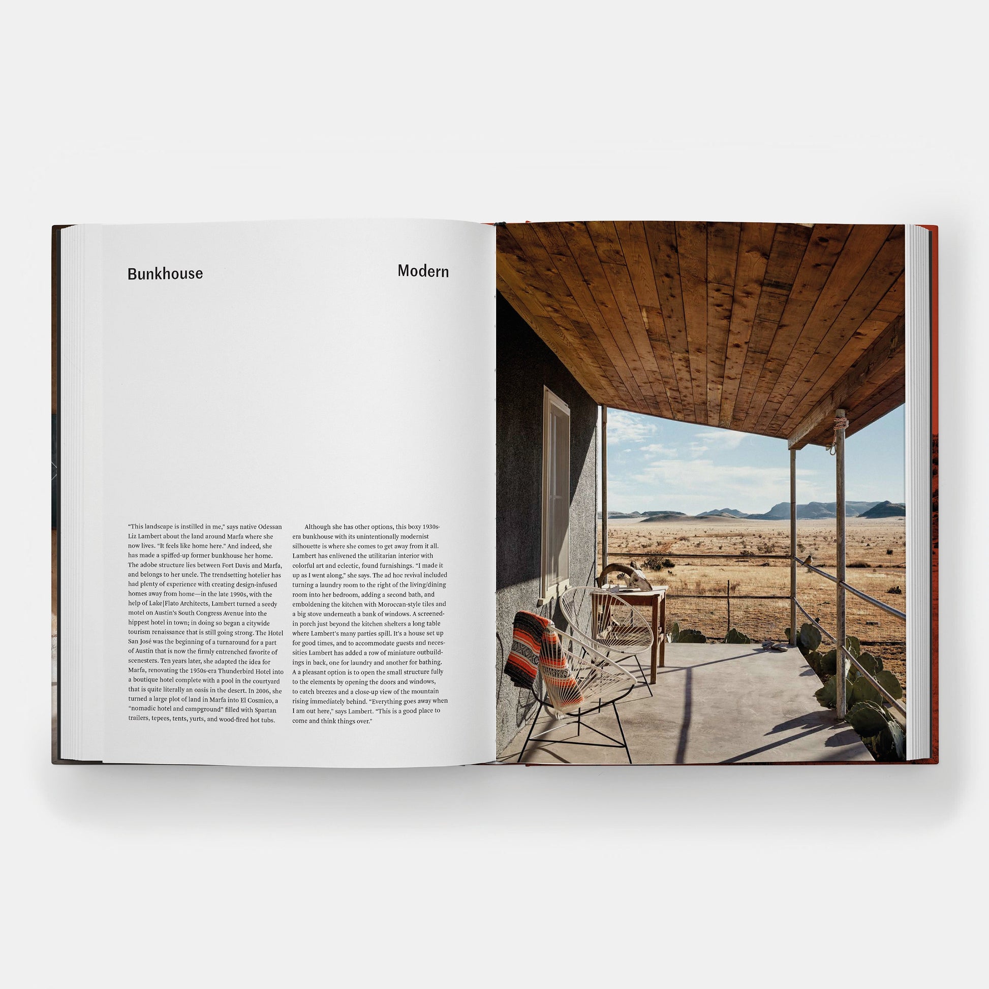 Marfa moderno: interiores artísticos del desierto alto del oeste de Texas