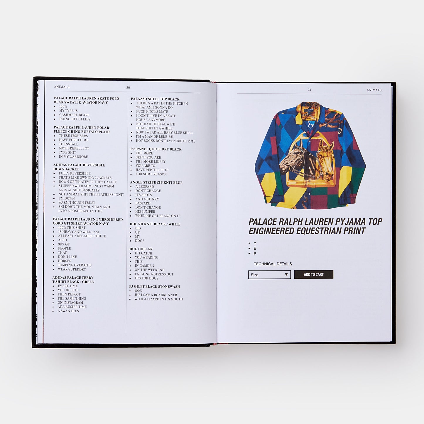Descripciones de Productos Palace: El Archivo Seleccionado