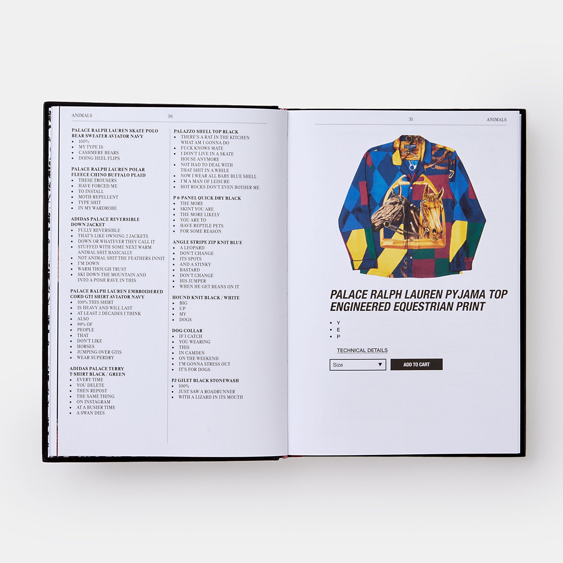 Descripciones de Productos Palace: El Archivo Seleccionado