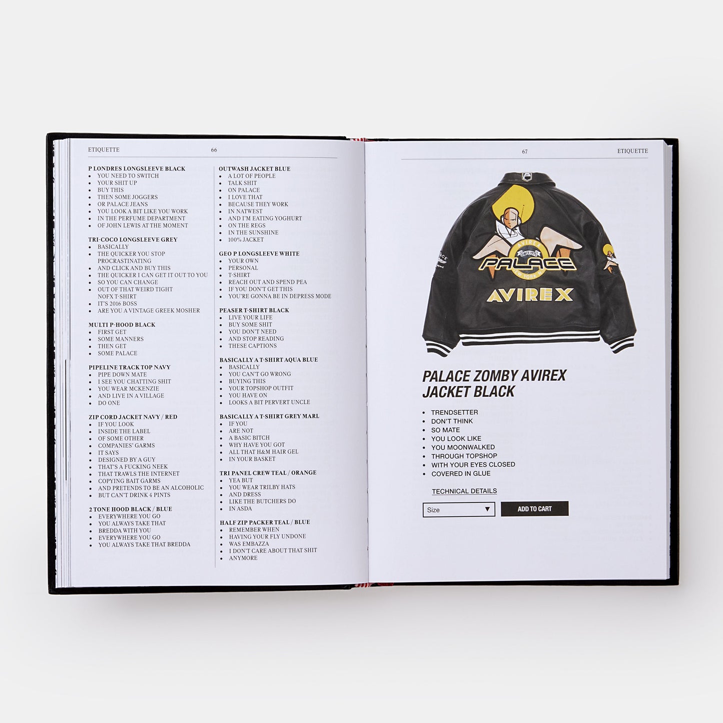 Descripciones de Productos Palace: El Archivo Seleccionado
