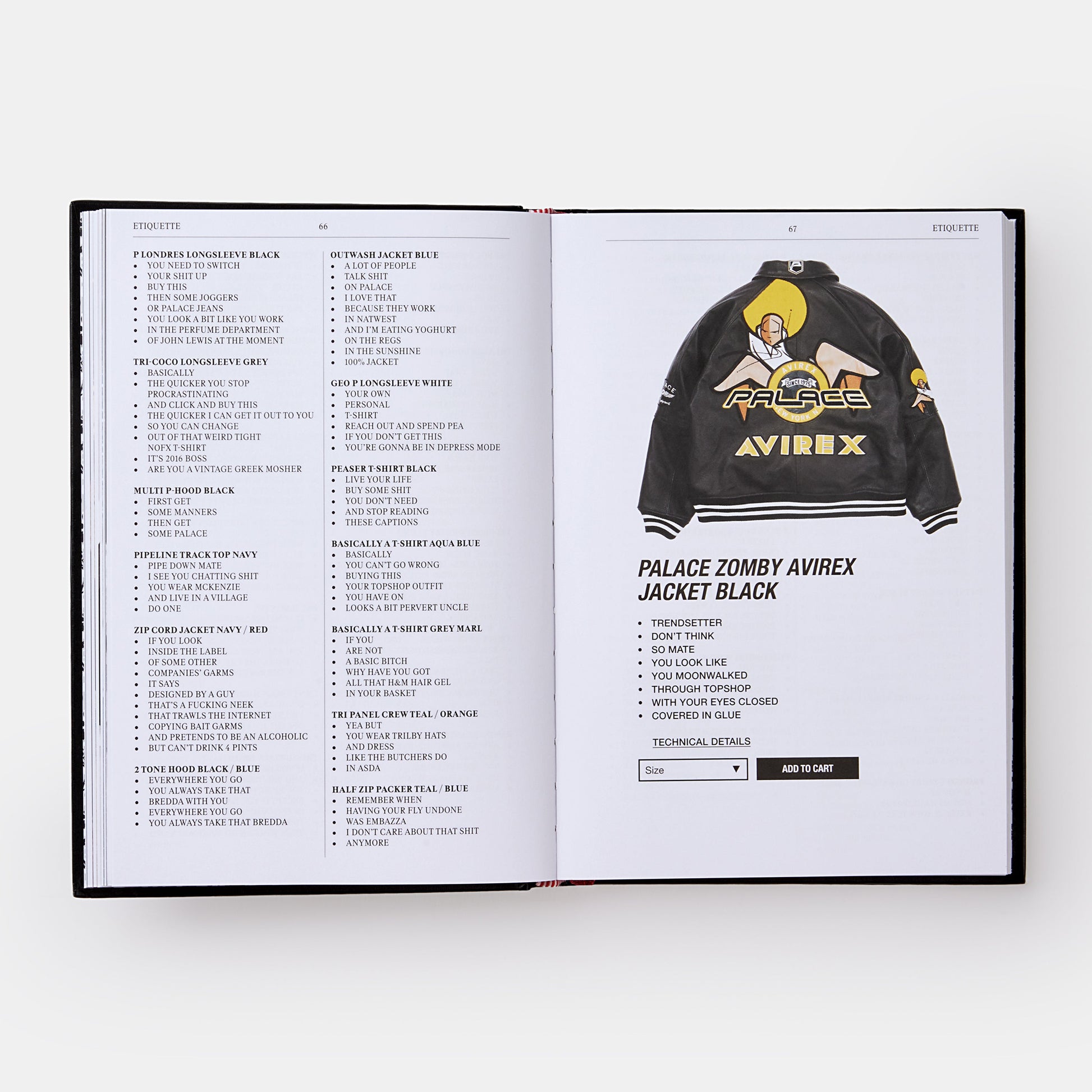 Descripciones de Productos Palace: El Archivo Seleccionado