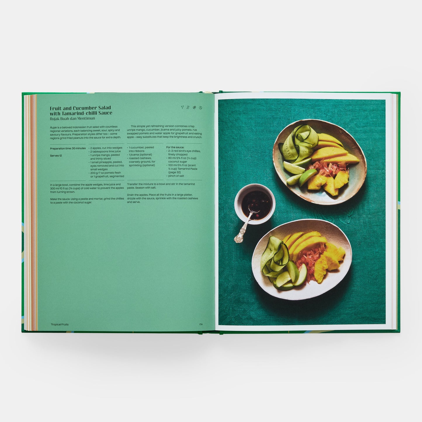 La mesa vegetariana indonesia