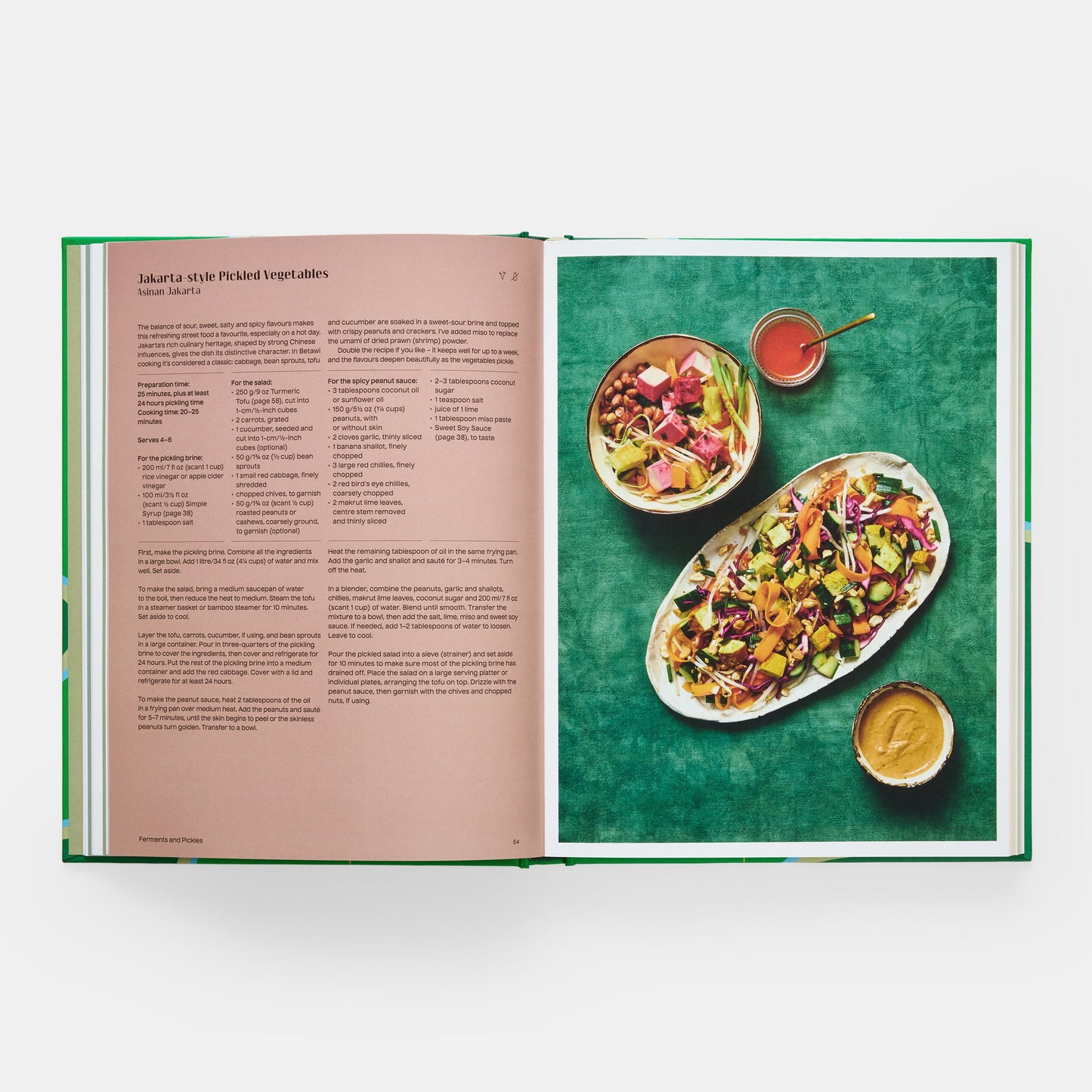 La mesa vegetariana indonesia